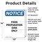 Signmission Food Preparation Sink Only, 10 in W x Rectangle, Plastic OS-2PACK-NS-P-1014-V-12836 - alternate 3